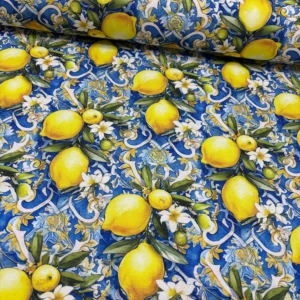 Çiçekli Limonlar Dijital Duck Bezi 1M