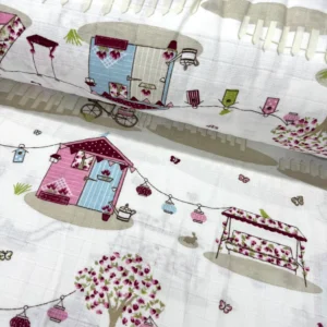 Şirin Ev Müslin Bez Kumaş 1M